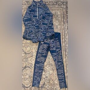 Under Armour Blue XL Top and L Leggings Set